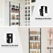 Over Door Wall-Mounted Pantry Organizer with 6 Adjustable Baskets