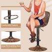 set of 2 Adjustable Swivel Barstools with Back for Kitchen