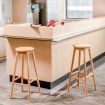 Bamboo Bar Stools Set with Footrest for Kitchen & Dining Room