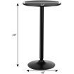 Modern Bar Table with Round Top for Living Room & Restaurant & Bistro