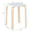 4 Pieces Colorful Stackable Square Stools with Painted Surface