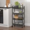 Kitchen Steel Mesh Trolley Cart with 4 Levels