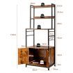 4-Tier Kitchen Baker's Rack with Storage Cabinet & Hutch