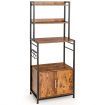 4-Tier Kitchen Baker's Rack with Storage Cabinet & Hutch