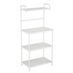 4-Tier Microwave Oven Stand Storage with Mesh Wire Shelves for Kitchen/Living Room/Office