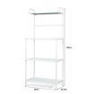 4-Tier Microwave Oven Stand Storage with Mesh Wire Shelves for Kitchen/Living Room/Office