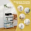 4-Tier Microwave Oven Stand Storage with Mesh Wire Shelves for Kitchen/Living Room/Office