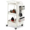 Kitchen Storage Trolley Cart with 3-Tier Shelves