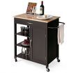 Kitchen Cart with 3-Tier Open Shelf for Kitchen, Dining Room, Bar