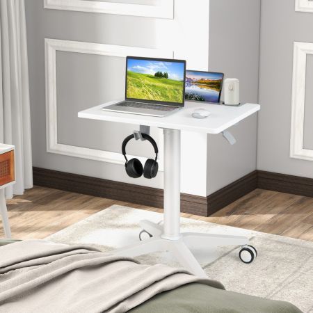 Mobile Height Adjustable Laptop Desk with Tablet Holder for Home/ Office