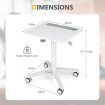 Mobile Height Adjustable Laptop Desk with Tablet Holder for Home/ Office