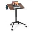 Mobile Height Adjustable Standing Desk with Anti-fall Baffle for Home/Office