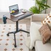 Mobile Height Adjustable Standing Desk with Anti-fall Baffle for Home/Office