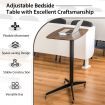 Adjustable Rolling Table with Lockable Wheels for Home/Office