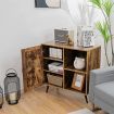 Mid-century Storage Cabinet with Single Door and Adjustable Shelves