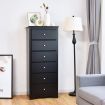 6 Drawer Chest with Mental Knobs for Living Room