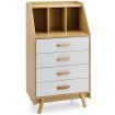 4-Drawer Dresser with Countertop and 2 Anti-Tipping Kits for Bedroom/Living Room