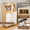 4-Drawer Dresser with Countertop and 2 Anti-Tipping Kits for Bedroom/Living Room