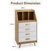 4-Drawer Dresser with Countertop and 2 Anti-Tipping Kits for Bedroom/Living Room