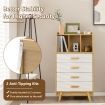 4-Drawer Dresser with Countertop and 2 Anti-Tipping Kits for Bedroom/Living Room