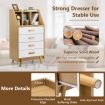 4-Drawer Dresser with Countertop and 2 Anti-Tipping Kits for Bedroom/Living Room