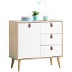 3-Drawer Chest Dresser with Anti-Toppling Device for Living Room