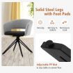 Modern Swivel Accent Chair with PU Coated Seat Cushion & Curved Armrests