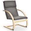 Padded Rocking Armchair with Pillow & Birch Wood Frame