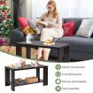 Coffee Table with Open Storage Shelf