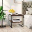 Set of 2 Industrial Coffee Tables for Living Room, Bedroom, Hallway