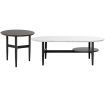 2 PCS Modern Table Set with Extra Storage Shelf for Living Room