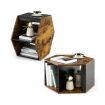 Set of 2 Hexagonal Coffee Table with Open Storage Space for Living Room