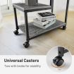 3-Tier Accent Table with Universal Casters