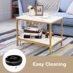 2-Piece Nesting Coffee Table Set with Drawer and Shelf