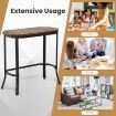 Slim Night Table with Wooden Tabletop for Living Room