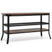 Wooden TV Stand with Storage Shelves for Living Room/Bedroom