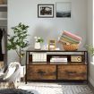 Dresser Organizer Unit with 2 Fabric Drawers & Open Shelves