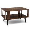 2-Tier Wooden Center Table with Open Storage Shelf for Living Room