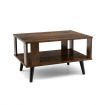 2-Tier Wooden Center Table with Open Storage Shelf for Living Room