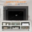 45.5 Inches TV Stand with 3 Storage Cabinet & 5 Height Adjustable Shelves