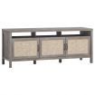 Rattan TV Stand with 3 Rattan Doors for Living Room