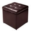 40cm PU Leather Cube Storage Ottoman with Lid