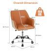 PU Swivel Home Office Chair with Adjustable Height & Ergonomic Design