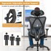 Ergonomic High Back Mesh Office Chair with Adjustable Lumbar Support for Home Office