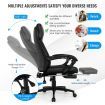 Ergonomic Executive Office Chair with Retractable Footrest for Office