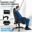 Ergonomic Executive Office Chair with Retractable Footrest for Office