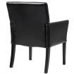 Leather Ergonomic Mid-Back Reception Guest Chair with Padded Seat