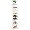 Wooden Shoe Rack with 8 Levels and Large Capacity for Entry/Living Room