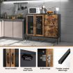 Multifunctional Storage Cabinet with Stable Metal Legs for Living Room