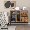 Multifunctional Storage Cabinet with Stable Metal Legs for Living Room